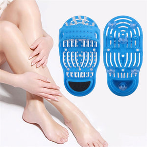 Bath Shower with Feet Massage Slippers and Stone Foot Scrubber which Removes Dead Skin on Foot .