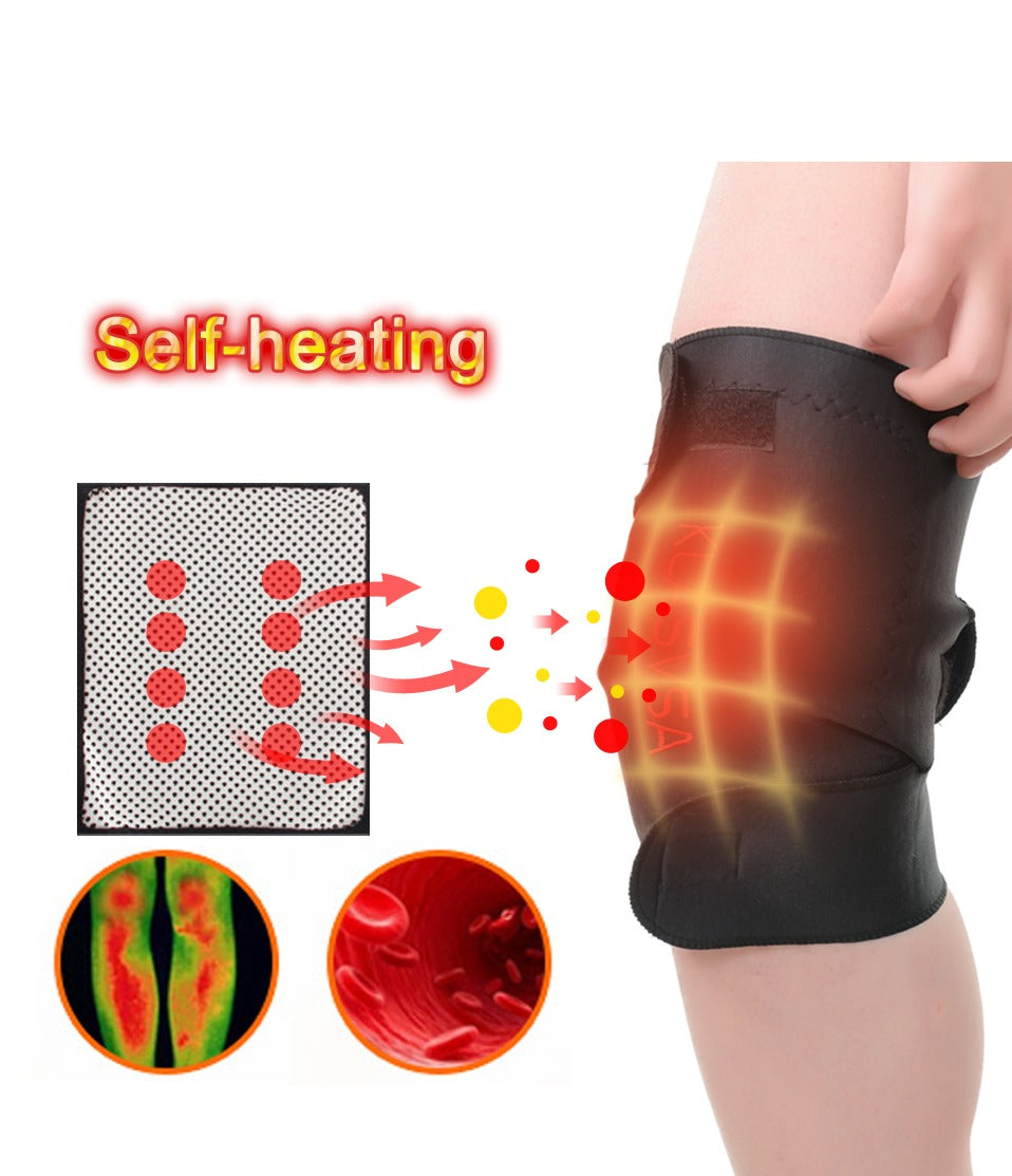 Magnetic Self-Heating Knee Pads With Tourmaline Therapy Knee Support Brace and massage.