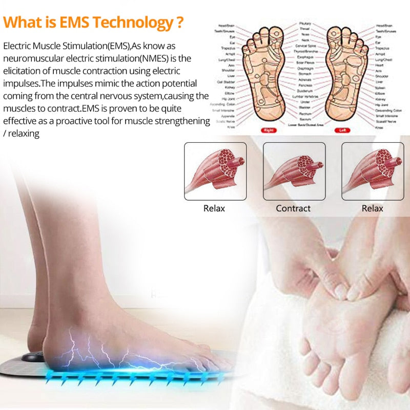 Electric Foot Massage with  Wireless Vibrator for Feet Muscle Stimulation.