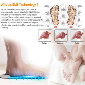 Electric Foot Massage with  Wireless Vibrator for Feet Muscle Stimulation.