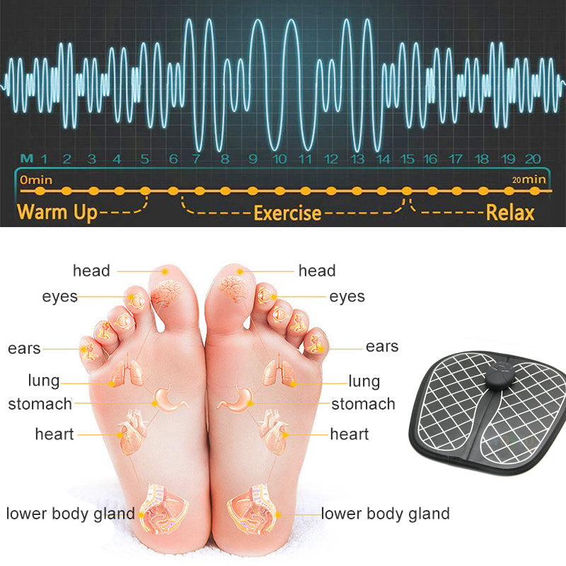 Electric Foot Massage with  Wireless Vibrator for Feet Muscle Stimulation.