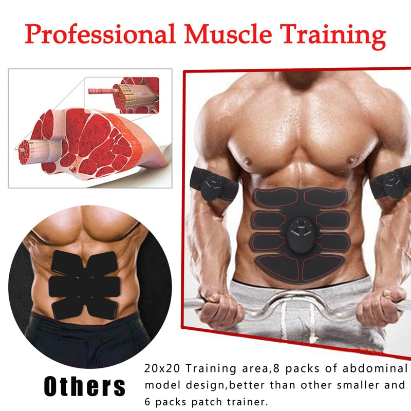 Abdominal  Muscle trainer and Stimulator with Belt Muscle Toner,Body Muscle Fitness Trainer For Abdomen,Arm and Leg