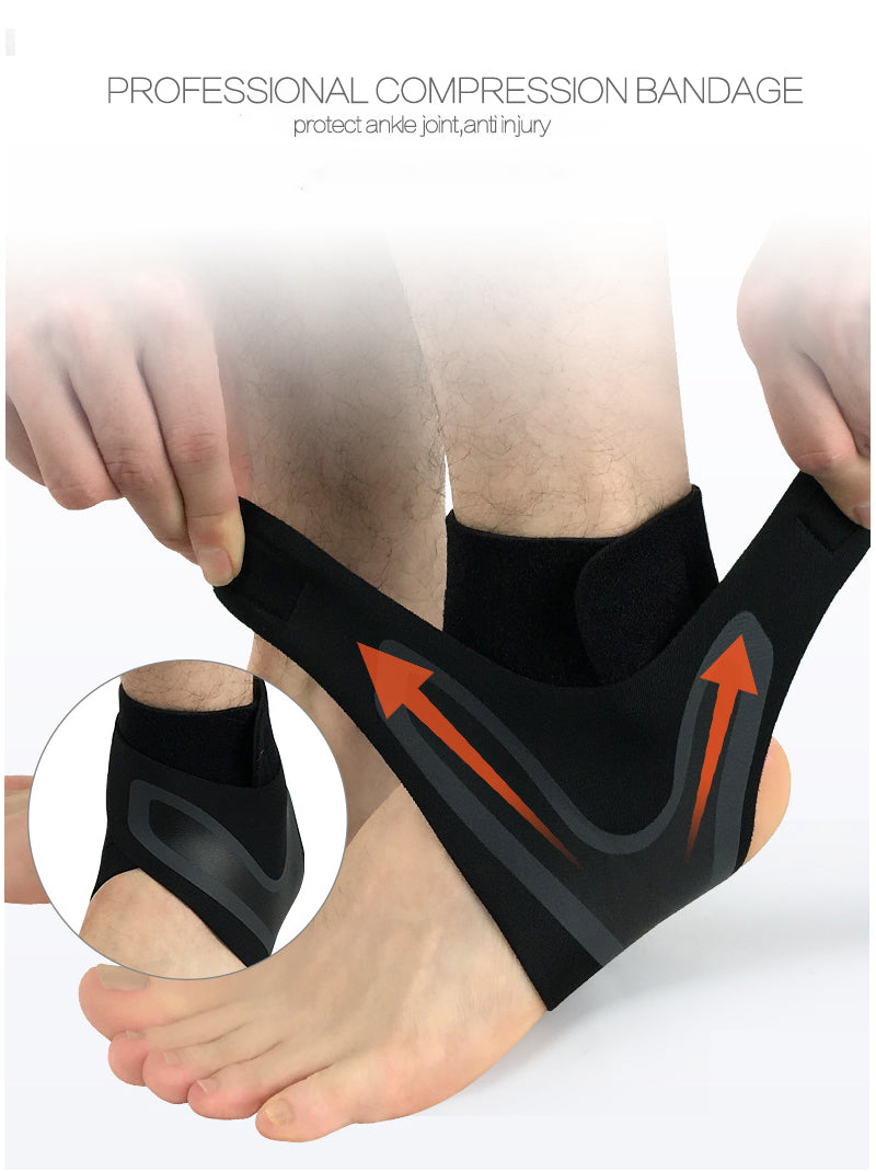 Elastic Ankle Support  Brace with Fitness Adjustable Compression Protectors