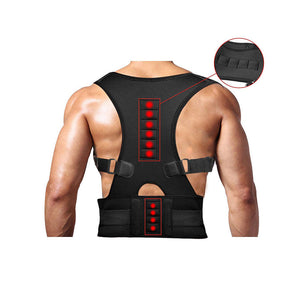 Male/Female Adjustable Magnetic Posture Corrector, Back Belt Support Straight Corrector