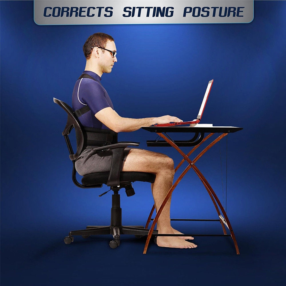 Male/Female Adjustable Magnetic Posture Corrector, Back Belt Support Straight Corrector