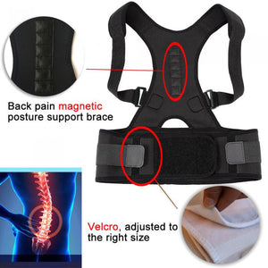 Male/Female Adjustable Magnetic Posture Corrector, Back Belt Support Straight Corrector