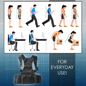 Male/Female Adjustable Magnetic Posture Corrector, Back Belt Support Straight Corrector