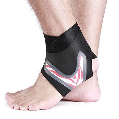 Elastic Ankle Support  Brace with Fitness Adjustable Compression Protectors