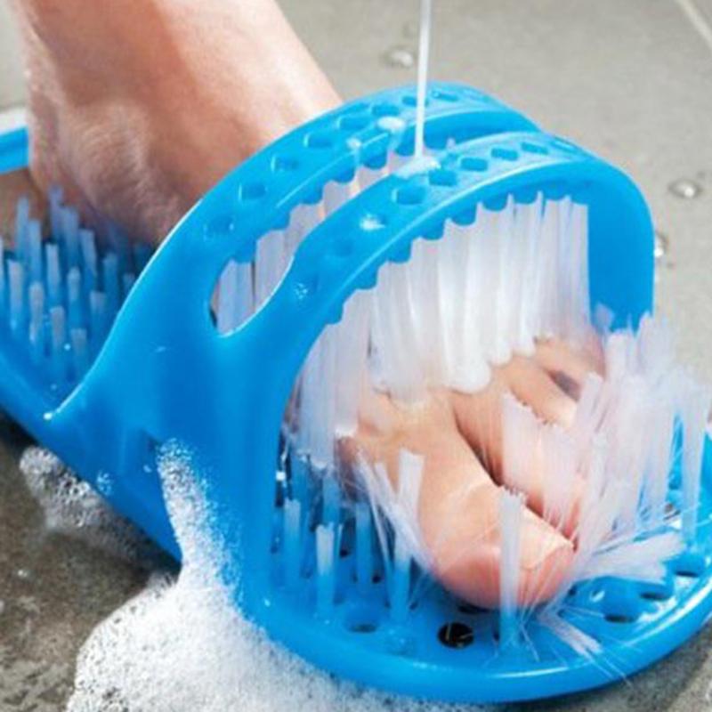 Bath Shower with Feet Massage Slippers and Stone Foot Scrubber which Removes Dead Skin on Foot .