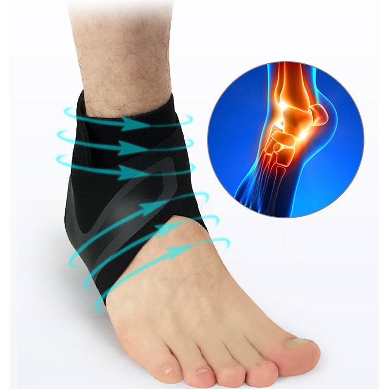 Elastic Ankle Support  Brace with Fitness Adjustable Compression Protectors